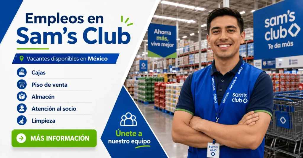 Vacantes en Sam’s Club: empleos en tienda, almacén y atención al socio